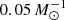$ 0.05\,{M}_\odot^{-1} $