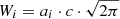 $$ \begin{aligned} W_{i} = a_{i}\cdot c\cdot \sqrt{2 \pi } \end{aligned} $$