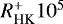 $R_{\textrm{HK}}^{&#x002B;}10^{5}$
