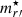 $ m_{r{\prime}}^{\star} $