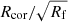 $ R_{\mathrm{cor}}/ \sqrt{R_{\mathrm{f}}} $