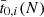 $ \bar{t}_{0,i}(N) $