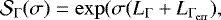 $\mathcal{S}_{\Gamma}(\sigma) = \exp(\sigma (L_{\Gamma}&#x002B;L_{\Gamma_{\mathrm{err}}}),$