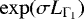 $\exp(\sigma L_{\Gamma_1})$