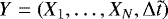${Y= (X_1,\dots,X_N,\Delta \tilde t)}$