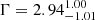 $ \Gamma=2.94^{1.00}_{-1.01} $