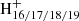 $ \rm{H}_{16/17/18/19}^+ $