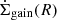 $ \dot{\Sigma}_{\mathrm{gain}}(R) $