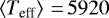 $\left \langle T_{\textrm{eff}}\right \rangle\,{=}\,5920$