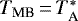 $T_{\textrm{MB}}\,{=}\,T_{\textrm{A}}^*$
