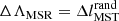 $$ \begin{aligned} \Delta \Lambda _{\rm MSR}=\Delta l^\mathrm{rand}_{\rm MST} \end{aligned} $$