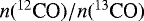 ${n}({^{12}\textrm{CO}})/{n}({^{13}\textrm{CO}})$