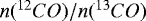 $n({^{12}CO})/n({^{13}CO})$