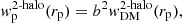 $$ \begin{aligned} w_{\rm p}^\text{2-halo}(r_{\rm p}) = b^2 w_{\mathrm{DM} }^\text{2-halo}(r_{\rm p}), \end{aligned} $$