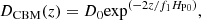 $$ \begin{aligned} D_{\mathrm{CBM}}({z})=D_{\mathrm{0}} \mathrm{exp}^{(-2{z}/{f}_{\mathrm{1}}{H}_{\mathrm{P0}})}, \end{aligned} $$