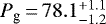 $P_{\textrm{g}}\,{=}\,78.1^{&#x002B;1.1}_{-1.2}$