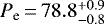 $P_{\textrm{e}}\,{=}\,78.8_{-0.8}^{&#x002B;0.9}$