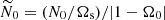 $ \widetilde{N}_0 = (N_0/\Omega_\mathrm{ s})/|1-\Omega_0| $