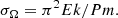 $$ \begin{aligned} \sigma _\Omega = \pi ^2 {Ek}/{Pm}. \end{aligned} $$