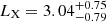 $ L_{\mathrm{X}} = 3.04^{+0.75}_{-0.79} $
