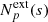 $ N_p^{\rm ext}(s) $