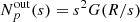 $ N_p^{\rm out}(s) = s^2 G(R/s) $