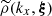 $ \widetilde{\rho}(k_x, \boldsymbol{\xi}) $