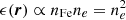 $ \epsilon({\boldsymbol{r}}) \propto n_{\rm Fe} n_e = n_e^2 $