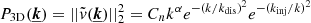 $$ \begin{aligned} P_{\rm 3D}(\underline{{\boldsymbol{k}}}) = ||\tilde{v}(\underline{{\boldsymbol{k}}})||_2^2 = C_{n} k^{\alpha } e^{-(k/k_{\rm dis})^2} e^{-(k_{\rm inj}/k)^2} \end{aligned} $$