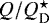 $Q/{Q_{\textrm{D}}^{\star}}$