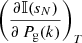 $ \left(\frac{\partial\mathbb{{I}}(s_{N})}{\partial\,P_{\mathrm{g}}(k)}\right)_{T} $
