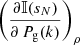 $ \left(\frac{\partial\mathbb{{I}}(s_{N})}{\partial\,P_{\mathrm{g}}(k)}\right)_{\rho} $