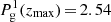 $ P^{1}_{\mathrm{g}}(z_{\mathrm{max}})\,{=}\,2.54 $