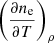 $ \left(\frac{\partial n_{\mathrm{e}}}{\partial T}\right)_{\rho} $