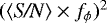 $(\langle\textrm{\textit{S/N}}\rangle \times f_{\phi})^{2}$