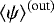 $\left<\psi\right>^{(\textrm{out})}$