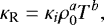 \begin{equation*} \kappa_{\textrm{R}} = \kappa_i \rho_0^a T^b, \end{equation*}