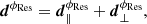 $$ \begin{aligned} {\boldsymbol{d}}^{\phi _{\mathrm{Res}}} = {\boldsymbol{d}}^{\phi _{\mathrm{Res}}}_{\parallel } + {\boldsymbol{d}}^{\phi _{\mathrm{Res}}}_\perp , \end{aligned} $$