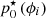 $ p_0^\star\,(\phi_i) $