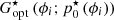 $ G_{{\rm opt}}^\star\,(\phi_i; p_0^\star\,(\phi_i)) $