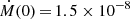 $ \dot{M}(0)\,{=}\,1.5\times10^{-8} $