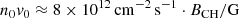 $$ \begin{aligned} n_0 v_0 \approx 8\times 10^{12}\,\mathrm{cm}^{-2}\,\mathrm{s}^{-1} \cdot B_{\mathrm{CH}} /\mathrm{G} \end{aligned} $$