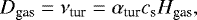 \begin{equation*}D_{\textrm{gas}} = \nu_{\textrm{tur}} = \alpha_{\textrm{tur}}c_{\textrm{s}} H_{\textrm{gas}}, \end{equation*}