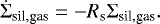 \begin{equation*} \dot{\Sigma}_{\textrm{sil,gas}} = -R_{\textrm{s}}\Sigma_{\textrm{sil,gas}}. \end{equation*}