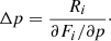 $$ \begin{aligned} \Delta p = \frac{R_i}{\partial F_i / \partial p}\cdot \end{aligned} $$