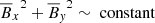 $ {{\overline{B}}_x}^2 + {{\overline{B}}_{\textit{y}}}^2 \sim \text{ constant} $
