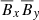 $ {{\overline{B}}_x}{{\overline{B}}_{\textit{y}}} $