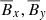 $ {{\overline{B}}_x}, {{\overline{B}}_{\textit{y}}} $