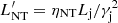 $ L^{\prime}_{\rm NT} = \eta_{\rm NT} L_{\rm j}/\gamma_{\rm j}^2 $