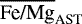 $\overline{\textrm{Fe/Mg}}_{\textrm{AST}}$